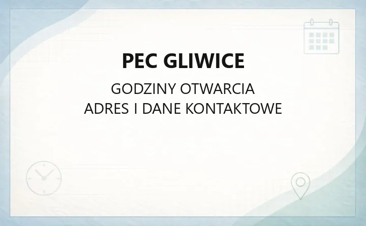 PEC Gliwice - kontakt, awarie, przyłączenia i e-BOK